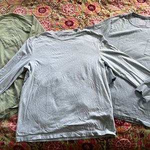 Three J.Crew long sleeve t-shirts